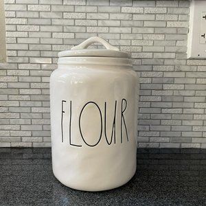 Rae Dunn FLOUR Canister Full of Dimples